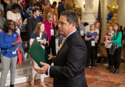 March 26, 2019: Senator Costa visits with students, professors and administrators from University of Pittsburgh on Pitt Day in Harrisburg.