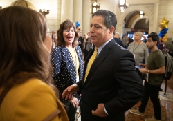 March 26, 2019: Senator Costa visits with students, professors and administrators from University of Pittsburgh on Pitt Day in Harrisburg.