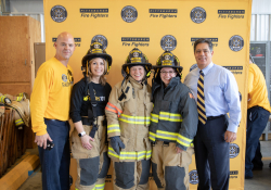 September 4, 2019: Senators get a taste of first responder training with the Pittsburgh firefighters.