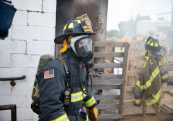 September 4, 2019: Senators get a taste of first responder training with the Pittsburgh firefighters.