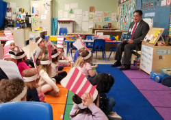 March 2, 2020: Sen. Costa reads to school children at Minadeo Elementary School and Edgewood Elementary STEAM Academy as part of Read Across America Day.