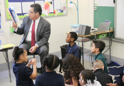 March 2, 2020: Sen. Costa reads to school children at Minadeo Elementary School and Edgewood Elementary STEAM Academy as part of Read Across America Day.