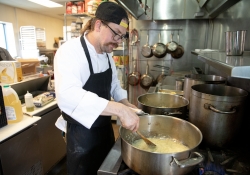 May 23, 2019: Senator Jay Costa visits Bar Marco in the Strip District as part of the Real Jobs, Real Pay Tour. This location was chosen because it is a perfect example of a business doing the right thing for their employees and paying a not only a minimum wage, but a living wage.