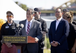 October 3, 2025: Senator Costa joins Governor Shapiro and Lieutenant Governor Davis to  mark major progress in historic plan to revitalize downtown Pittsburgh with targeted investments to make the city cleaner and safer.