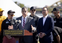 October 3, 2025: Senator Costa joins Governor Shapiro and Lieutenant Governor Davis to  mark major progress in historic plan to revitalize downtown Pittsburgh with targeted investments to make the city cleaner and safer.