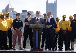 October 3, 2025: Senator Costa joins Governor Shapiro and Lieutenant Governor Davis to  mark major progress in historic plan to revitalize downtown Pittsburgh with targeted investments to make the city cleaner and safer.