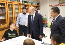 September 27, 2019: Sen. Costa Joins Gov. Wolf  to Tour Riverview Junior-Senior High School and Oakmont Bakery .