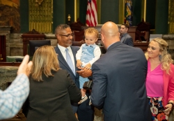 June 27, 2023: Roberto Clemente, Jr., and his family came to Harrisburg in honor of the 50th anniversary of Roberto Clemente’s induction in the Baseball Hall of Fame.
