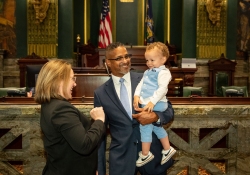 June 27, 2023: Roberto Clemente, Jr., and his family came to Harrisburg in honor of the 50th anniversary of Roberto Clemente’s induction in the Baseball Hall of Fame.