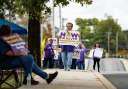 September 6, 2022: Senator Costa supported workers at The Gardens at West Shore as they strike for fair wages, health insurance, and modern equipment to serve their residents.