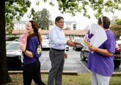 September 6, 2022: Senator Costa supported workers at The Gardens at West Shore as they strike for fair wages, health insurance, and modern equipment to serve their residents.