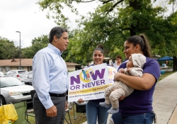 September 6, 2022: Senator Costa supported workers at The Gardens at West Shore as they strike for fair wages, health insurance, and modern equipment to serve their residents.