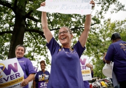 September 6, 2022: Senator Costa supported workers at The Gardens at West Shore as they strike for fair wages, health insurance, and modern equipment to serve their residents.
