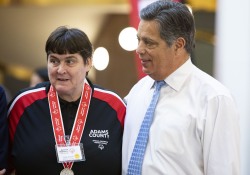 May 9, 2023: Sens. Costa and Tartaglione participated in the Special Olympics Unified Government Bocce Challenge tonight in the East Wing Rotunda. The annual event, which pulls together student athletes, Special Olympians and government officials as teammates, had been on hiatus since 2019.