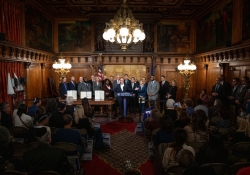 October 18, 2023: Senator Costa joins Governor Josh Shapiro and the Pennsylvania Jewish Legislative Caucus to stand against terror and in the support of the people of Israel. Governor Shapiro issued a proclamation in support of the Pennsylvania Jewish community and allies who stand together against hate, terror, and violence.