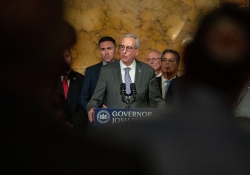 October 18, 2023: Senator Costa joins Governor Josh Shapiro and the Pennsylvania Jewish Legislative Caucus to stand against terror and in the support of the people of Israel. Governor Shapiro issued a proclamation in support of the Pennsylvania Jewish community and allies who stand together against hate, terror, and violence.