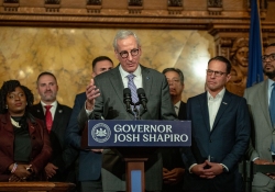 October 18, 2023: Senator Costa joins Governor Josh Shapiro and the Pennsylvania Jewish Legislative Caucus to stand against terror and in the support of the people of Israel. Governor Shapiro issued a proclamation in support of the Pennsylvania Jewish community and allies who stand together against hate, terror, and violence.
