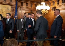 October 18, 2023: Senator Costa joins Governor Josh Shapiro and the Pennsylvania Jewish Legislative Caucus to stand against terror and in the support of the people of Israel. Governor Shapiro issued a proclamation in support of the Pennsylvania Jewish community and allies who stand together against hate, terror, and violence.