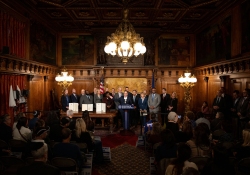 October 18, 2023: Senator Costa joins Governor Josh Shapiro and the Pennsylvania Jewish Legislative Caucus to stand against terror and in the support of the people of Israel. Governor Shapiro issued a proclamation in support of the Pennsylvania Jewish community and allies who stand together against hate, terror, and violence.
