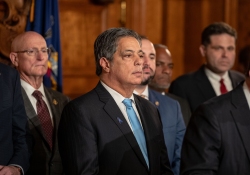 October 18, 2023: Senator Costa joins Governor Josh Shapiro and the Pennsylvania Jewish Legislative Caucus to stand against terror and in the support of the people of Israel. Governor Shapiro issued a proclamation in support of the Pennsylvania Jewish community and allies who stand together against hate, terror, and violence.