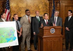 June 11, 2019: Senator Costa joins Governor Tom Wolf and Rep. Mike Sturla to introduce legislation that will charge municipalities a reasonable, per capita fee to use troopers as their primary source of law enforcement to assist in funding the State Police.