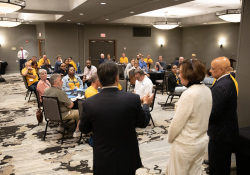 September 24, 2019: Sens. Costa, Hughes and Iovino speak to UFCW shop stewards in Harrisburg .
