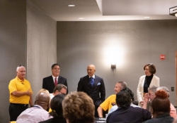September 24, 2019: Sens. Costa, Hughes and Iovino speak to UFCW shop stewards in Harrisburg .