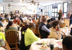 November 17, 2022: Senator Costa attends the Wilkinsburg Gives Thanks breakfast, sponsored by the Wilkinsburg Chamber of Commerce and hosted by the staff and students of the Western Pennsylvania School for the Deaf.