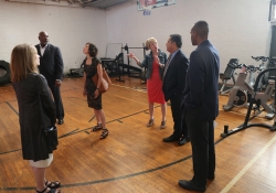 May 31, 2019: Sen. Costa and Rep. Jake Wheatley toured the Centre Ave YMCA building and offered their support for the renovation of the historic structure.