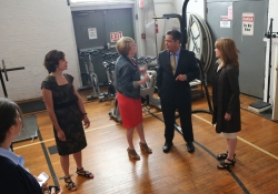 May 31, 2019: Sen. Costa and Rep. Jake Wheatley toured the Centre Ave YMCA building and offered their support for the renovation of the historic structure.