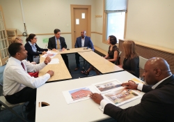 May 31, 2019: Sen. Costa and Rep. Jake Wheatley toured the Centre Ave YMCA building and offered their support for the renovation of the historic structure.