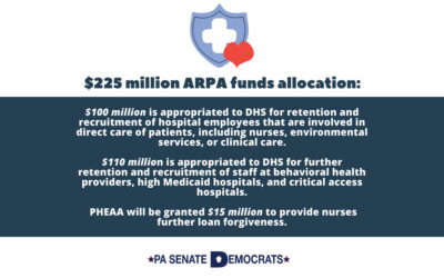 Pa Senate Dems Announce $225 Million in Funding for Hospitals & Health Care Providers