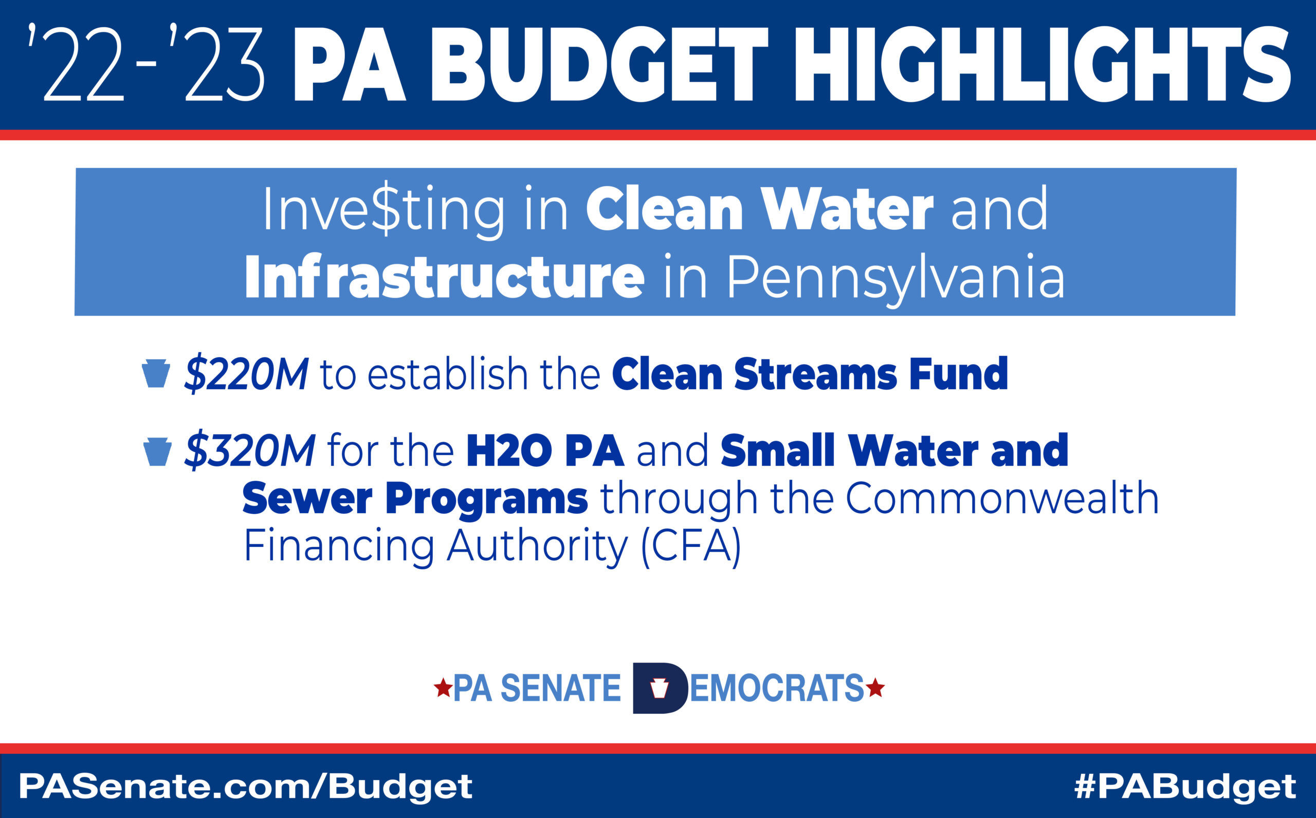 Invertir en agua limpia e infraestructuras en Pensilvania