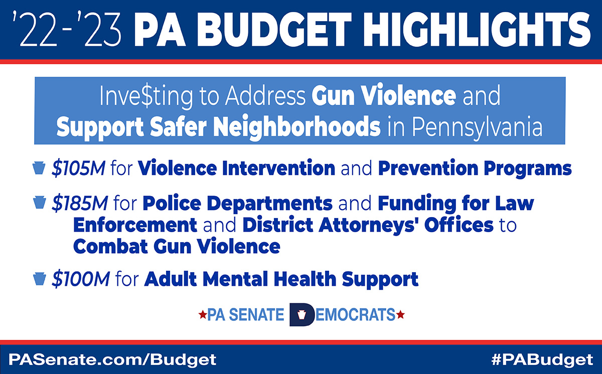 Investing to address gun violence and support safer neighborhoods in pa