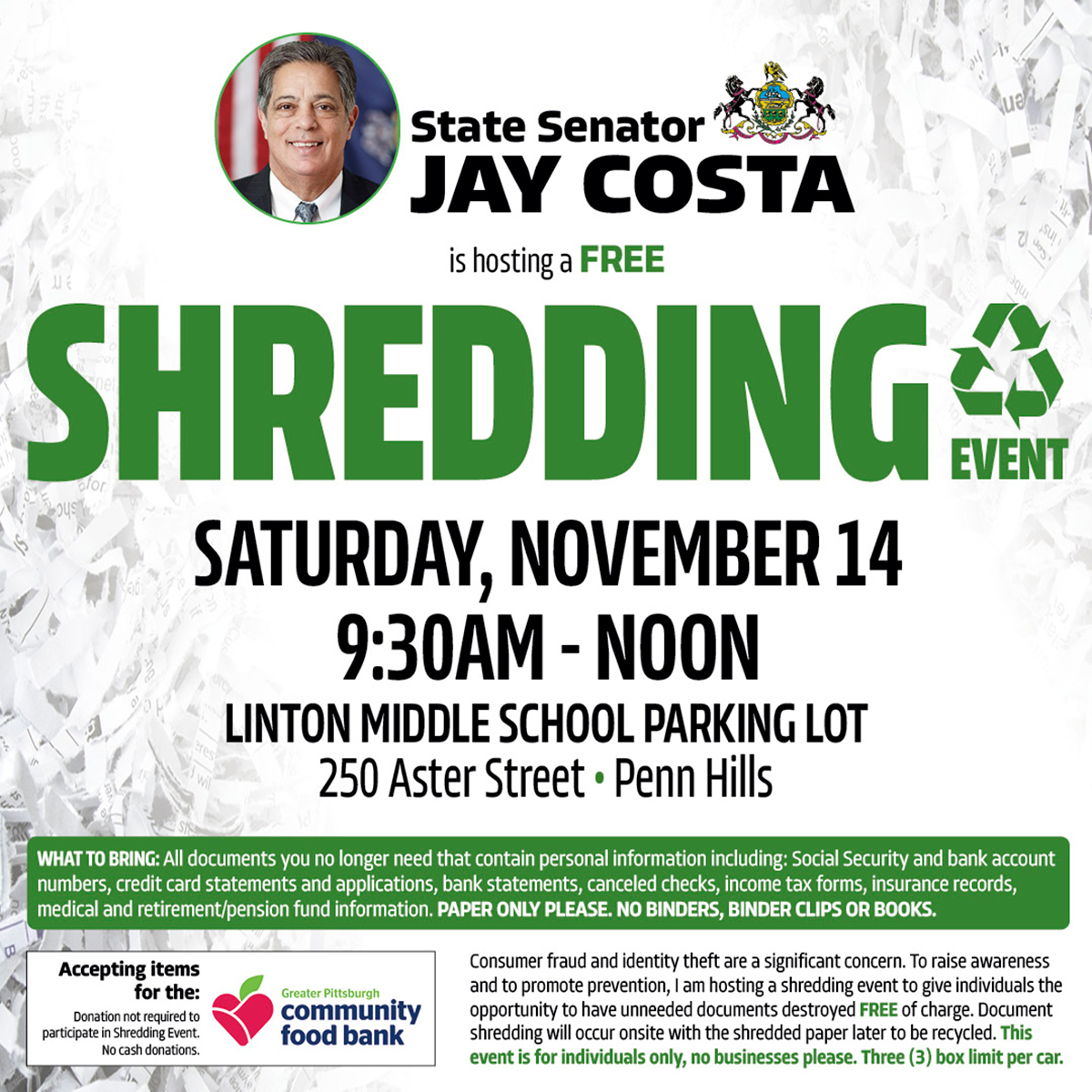Shredding - November 14, 2026