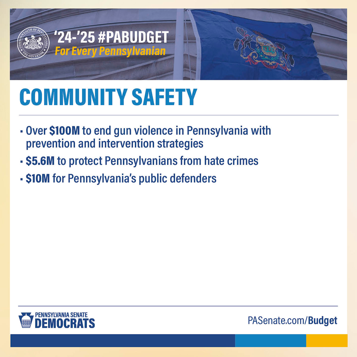 2024-25 PA Budget: Investing in Every Pennsylvanian -Community Safety