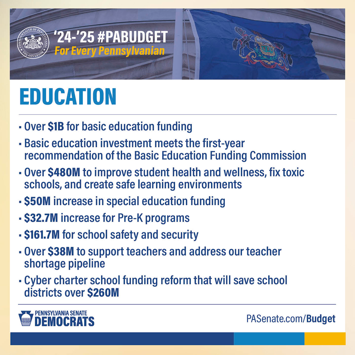 2024-25 PA Budget: Investing in Every Pennsylvanian -Education
