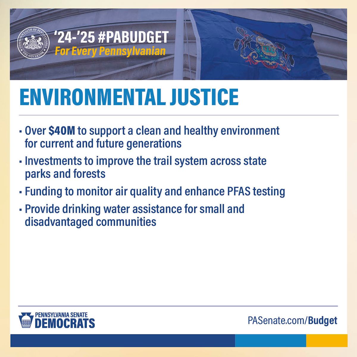 2024-25 PA Budget: Investing in Every Pennsylvanian -Environmental Justice