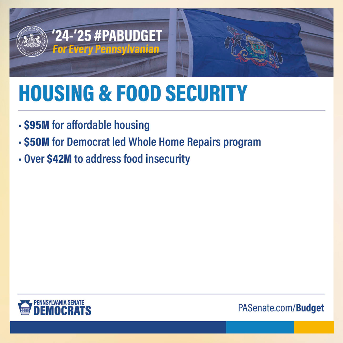 2024-25 PA Budget: Investing in Every Pennsylvanian -Housing & Food Security