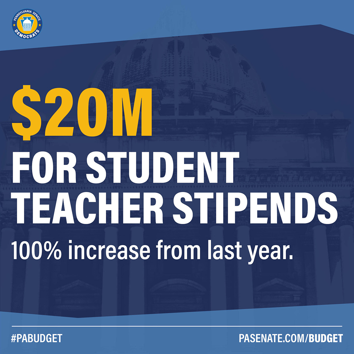 $20M for student teacher stipends