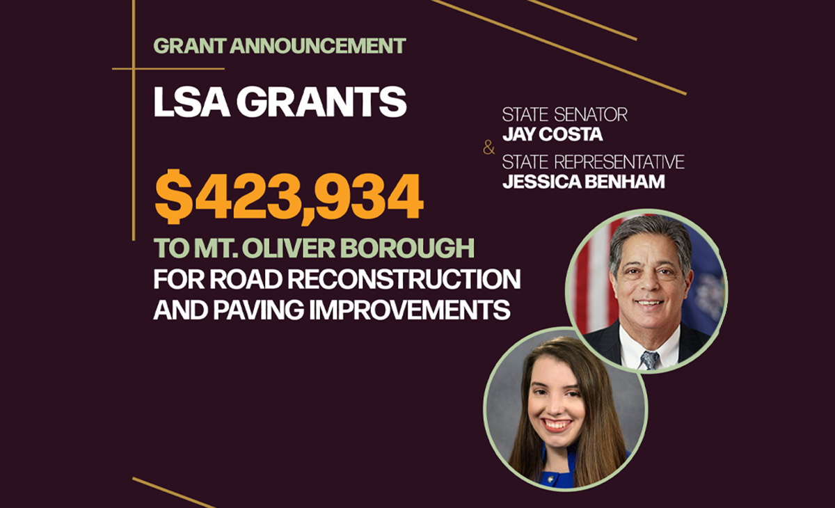 Democratic Leader Jay Costa, Representative Jessica Benham Announce over $400,000 in LSA Grant Funding