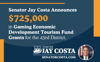 Senator Jay Costa Announces $725,000 In Gaming Economic Development Tourism Fund Grants for the 43rd District