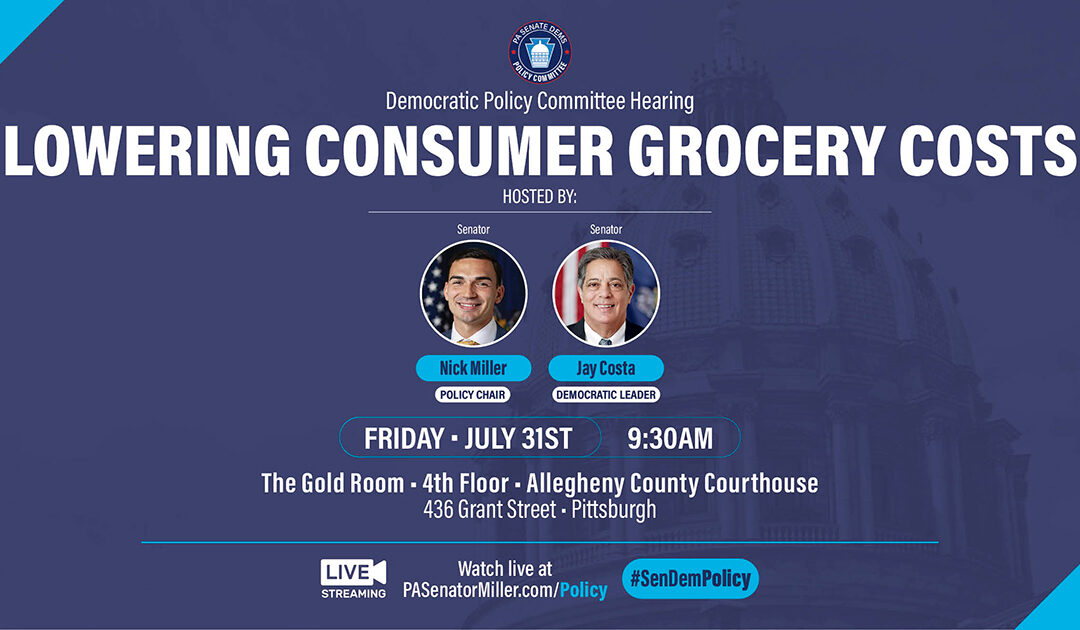 Senate Democratic Policy Committee Members Investigate Strategies for Lowering Consumer Grocery Costs